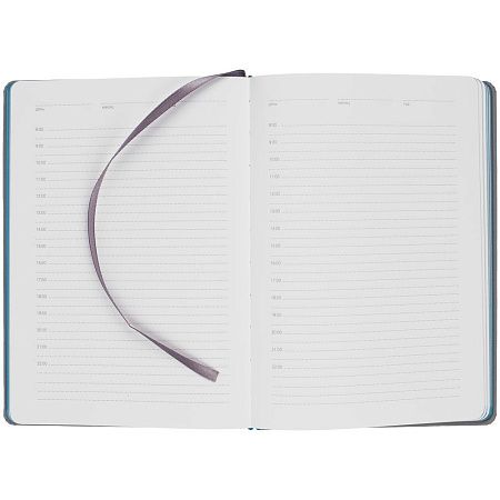 Ежедневник Spain Shall на заказ, недатированный, серый с бирюзовым