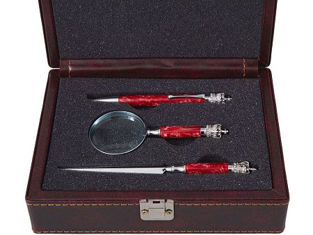 Набор «Принц Уэльский»: ручка, лупа, нож для бумаг