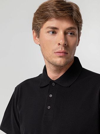 Рубашка поло мужская Spring 210, черная, размер 5XL