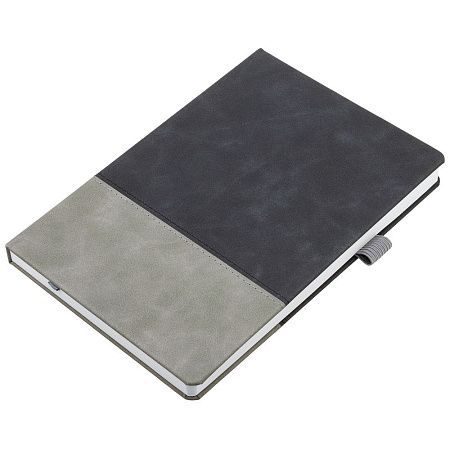 Ежедневник Horizon, недатированный, серый с черным