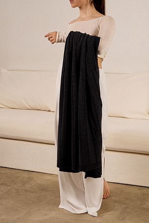 Плед Bambolay, темно-серый меланж