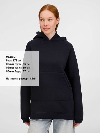 Худи унисекс оверсайз Easy Street, темно-синее, размер XS/S