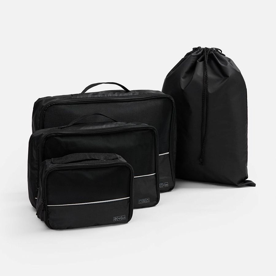 Дорожный набор сумок noJumble 4 в 1, черный