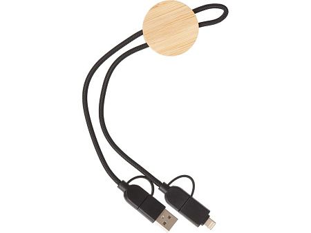 Универсальный зарядный кабель из переработанных ПЭТ и ТПЕ «Acalypha», быстрая зарядка 25 Вт