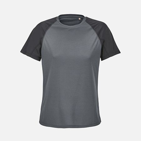 Футболка спортивная женская Vortex Women, черная с темно-серым, размер XL