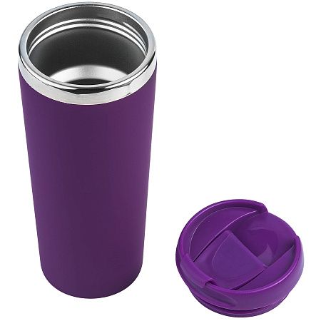 Термокружка KOMO SOFT COLOR 420мл. Фиолетовая с фиолетовой крышкой 6060.11