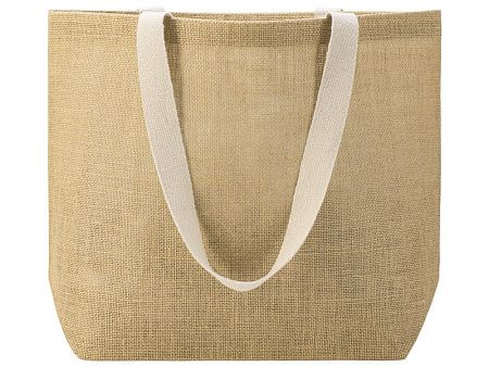 Сумка Jute джутовая с широким дном и карманом