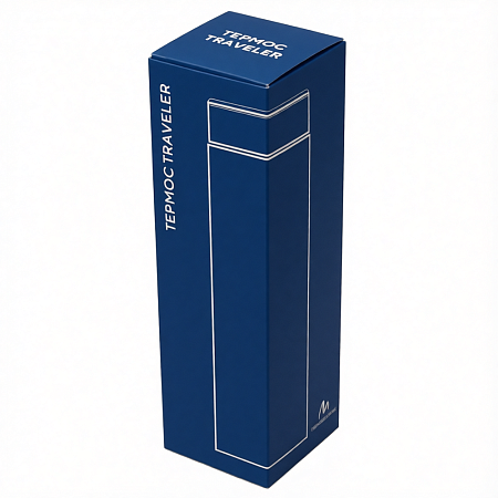 Термос Traveler вакуумный, стальной, 500 мл, матовый, темно-синий