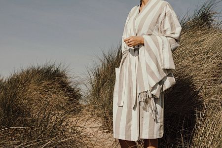 Халат VINGA Ornos из переработанного хлопка GRS, L/XL