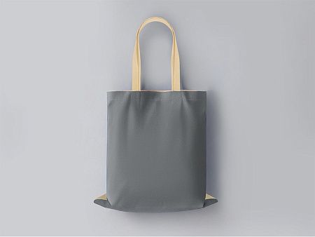 Сумка для шопинга «Twin» двухцветная из хлопка, 180 г/м2