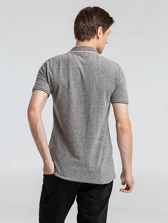 Рубашка поло мужская Paname Men, черный меланж, размер L