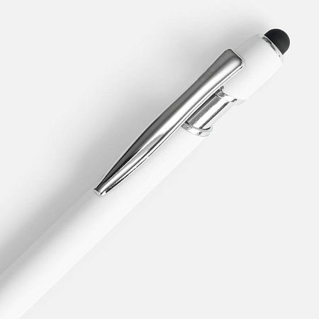 Ручка шариковая Pointer Soft Touch со стилусом, белая