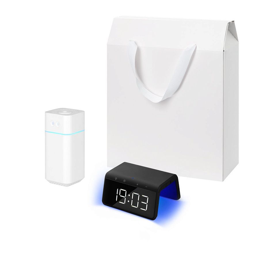 Подарочный набор Cloud NEO, Flame, черный (увлажнитель воздуха, зарядное устройство)