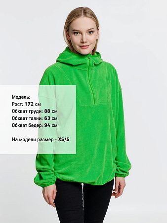 Анорак флисовый унисекс Fliska, зеленое яблоко, размер XL/2XL