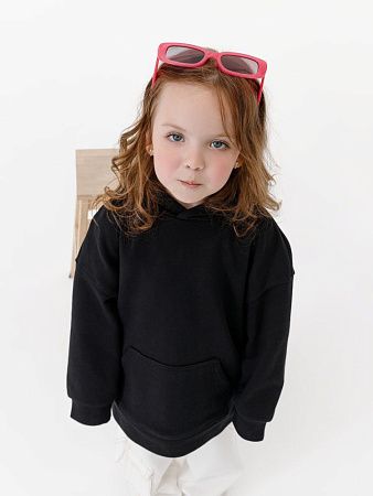 Худи детское оверсайз Houdini, черное, размер 8 лет (118-128 см)