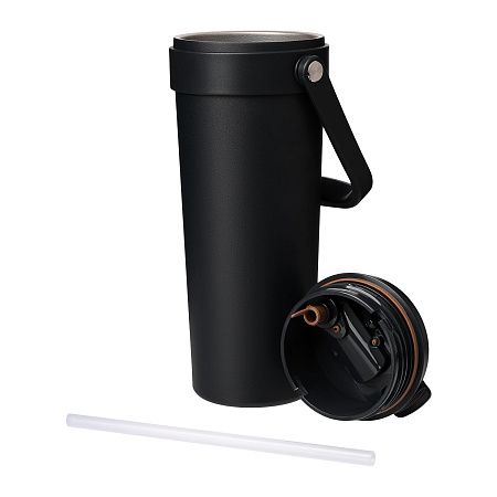 Термокружка вакуумная Solo, черная