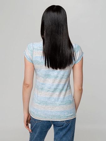 Футболка женская Rayet Lady двусторонняя, голубая с зеленым, размер S