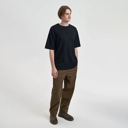 Футболка унисекс премиум AURA, 100% хлопок 200гр. черный, размер 3XL/4XL