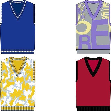 Жилет на заказ Classic Fint, акрил, размер S