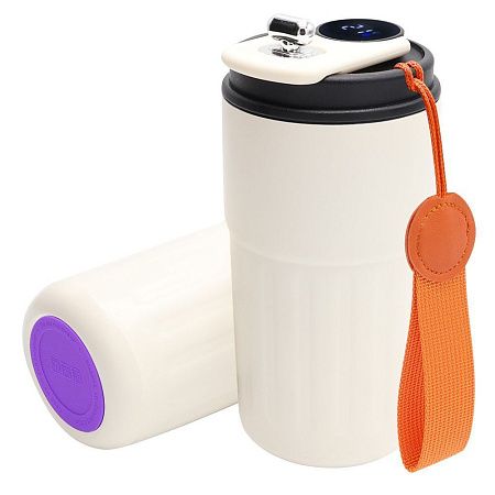 Термокружка Ashly To Go, белая/оранжевая/фиолетовая