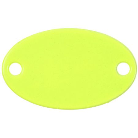 Шильдик металлический Alfa Oval, желтый неон