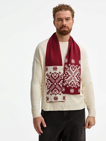 Шарф Wintertude M, красный с белым
