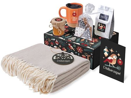 Подарочный набор «Re:Nest» с пледом, кружкой и вареньем