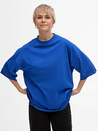 Футболка унисекс оверсайз T1, синяя, размер M/L