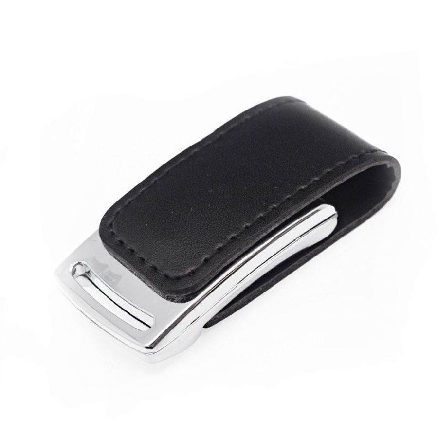 Флеш накопитель Shine, USB 2.0 32GB, металл/кожзам, серебро/черный 32GB