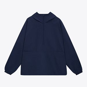 Ветровка (анорак) оверсайз унисекс RISSMAN, темно-синяя, размер XL/XXL