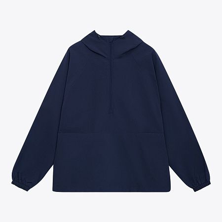 Ветровка (анорак) оверсайз унисекс RISSMAN, темно-синяя, размер XS/S