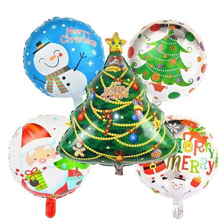 Новогодние самонадувающиеся шарики с индивидуальным дизайном