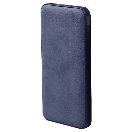 Внешний аккумулятор (powerbank) «WeCharge Velvet», 10 000 mAH, 5V -2A , c цифровым дисплеем для контроля заряда, темно-синий
