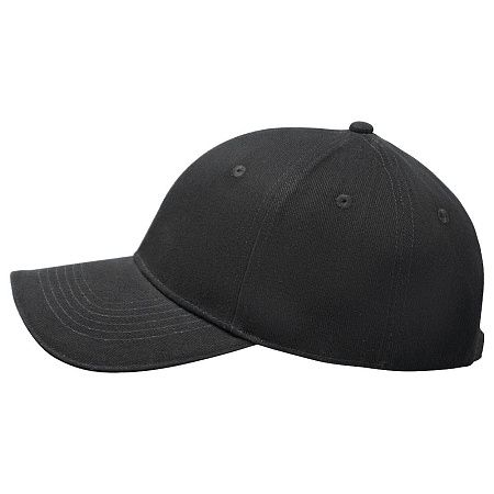 Кепка 6-панельная Greenwich 350, c черным сендвичем, черная