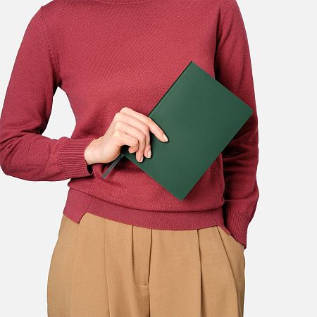 Ежедневник Латте софт-тач (Latte soft touch) недатированный, зеленый (без стикеров)