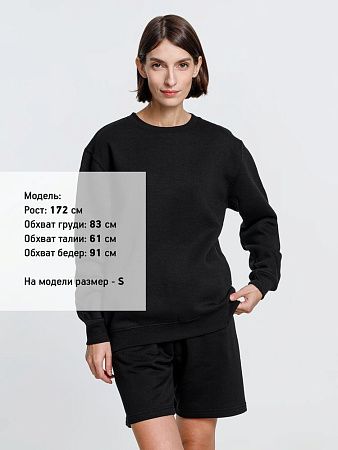 Свитшот унисекс Delta, черный, размер M