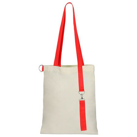 Сумка для покупок White GLOW 325 г/м² с ремувкой, красная