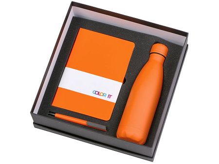 Подарочный набор «COLOR IT» c блокнотом, ручкой и термобутылкой