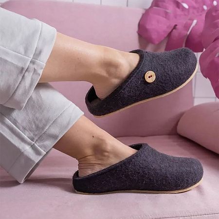 Домашние валенки Step, темно-синие (клякса), размер 44