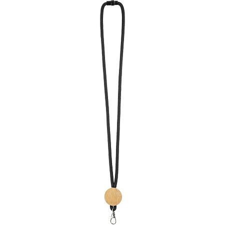 Шнурок для бейджа Tube Wood, черный