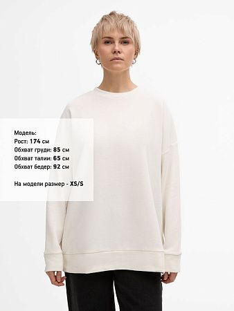 Свитшот унисекс S2, молочно-белый, размер XS/S