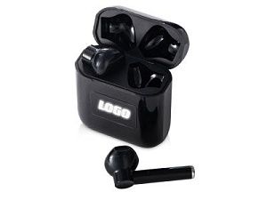 Беспроводные наушники TWS c подсветкой лого «Twinkles», цвет: черный