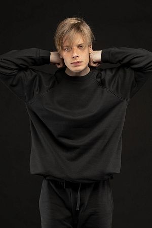 Свитшот унисекс S1, черный, размер M/L