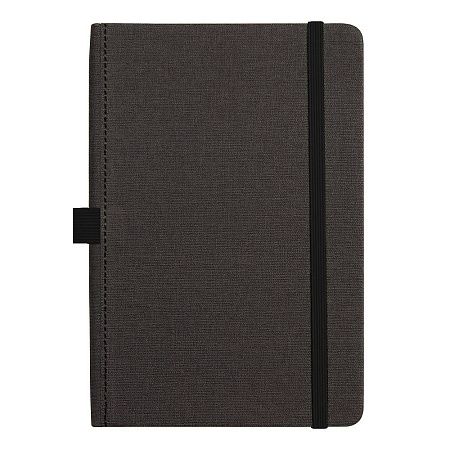 Блокнот Forest  Alfa Orion Rosewood А5, недатированный, в твердой обложке, темно-серый с черной  резинкой и петлей для ручки