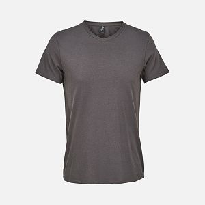 Футболка унисекс Regent с V-образным вырезом, темно-серая под нанесение