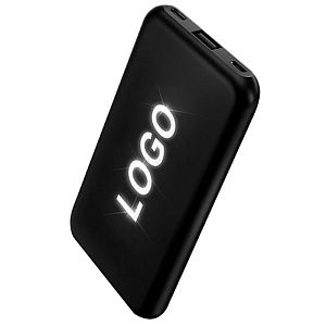 Внешний аккумулятор Kugo, 10000 mAh с подсветкой гравировки, синий