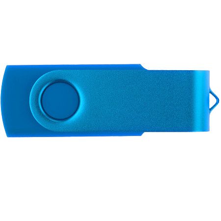 Флеш накопитель USB 2.0 Twister 32GB, пластик Софт Тач/металл, голубой/голубой