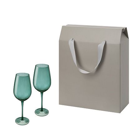 Подарочный набор 2 бокала для вина Capri в большом подарочном пакете