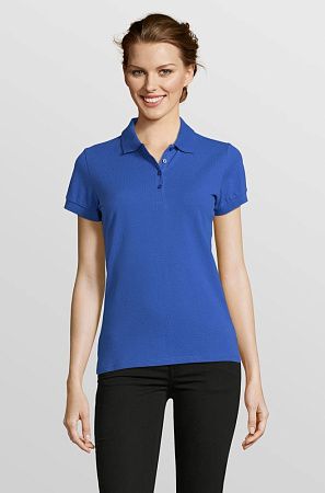 Рубашка поло женская People 210, ярко-синяя (royal), размер S