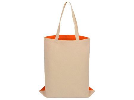 Сумка для шопинга «Twin» двухцветная из хлопка, 180 г/м2